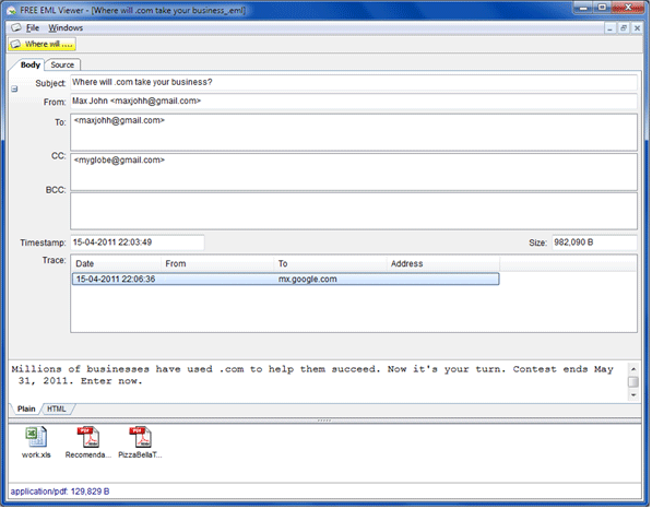 EML Reader 2.2 screenshot