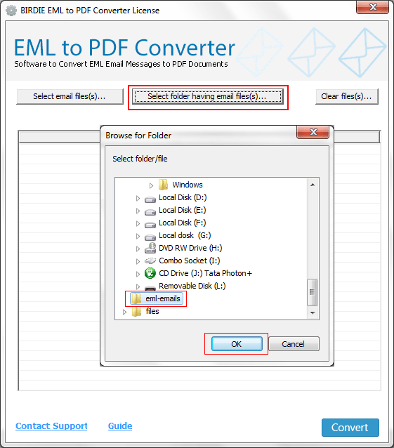 Conversion of .EML Messages to PDF