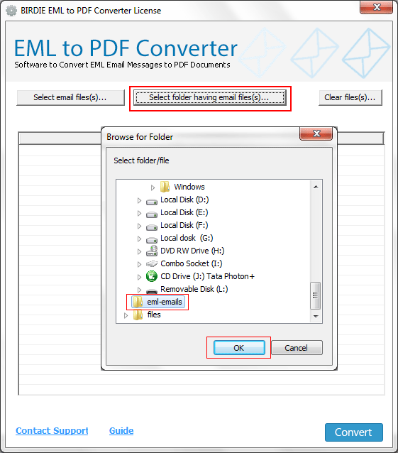 Click to view EMLX to PDF Converter 3.1 screenshot