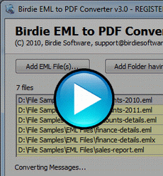 Working Video of EML to PDF Converter